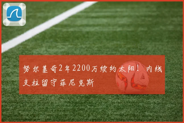 努尔基奇2年2200万续约太阳!内线支柱留守菲尼克斯